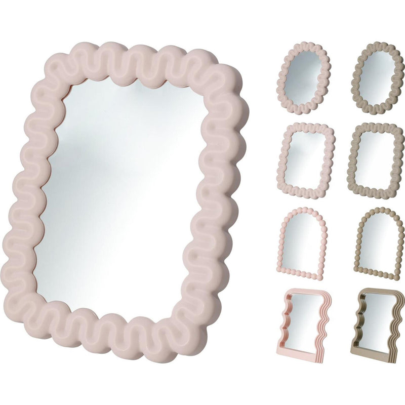 Home styling spiegel glas met pp 22x17x3cm