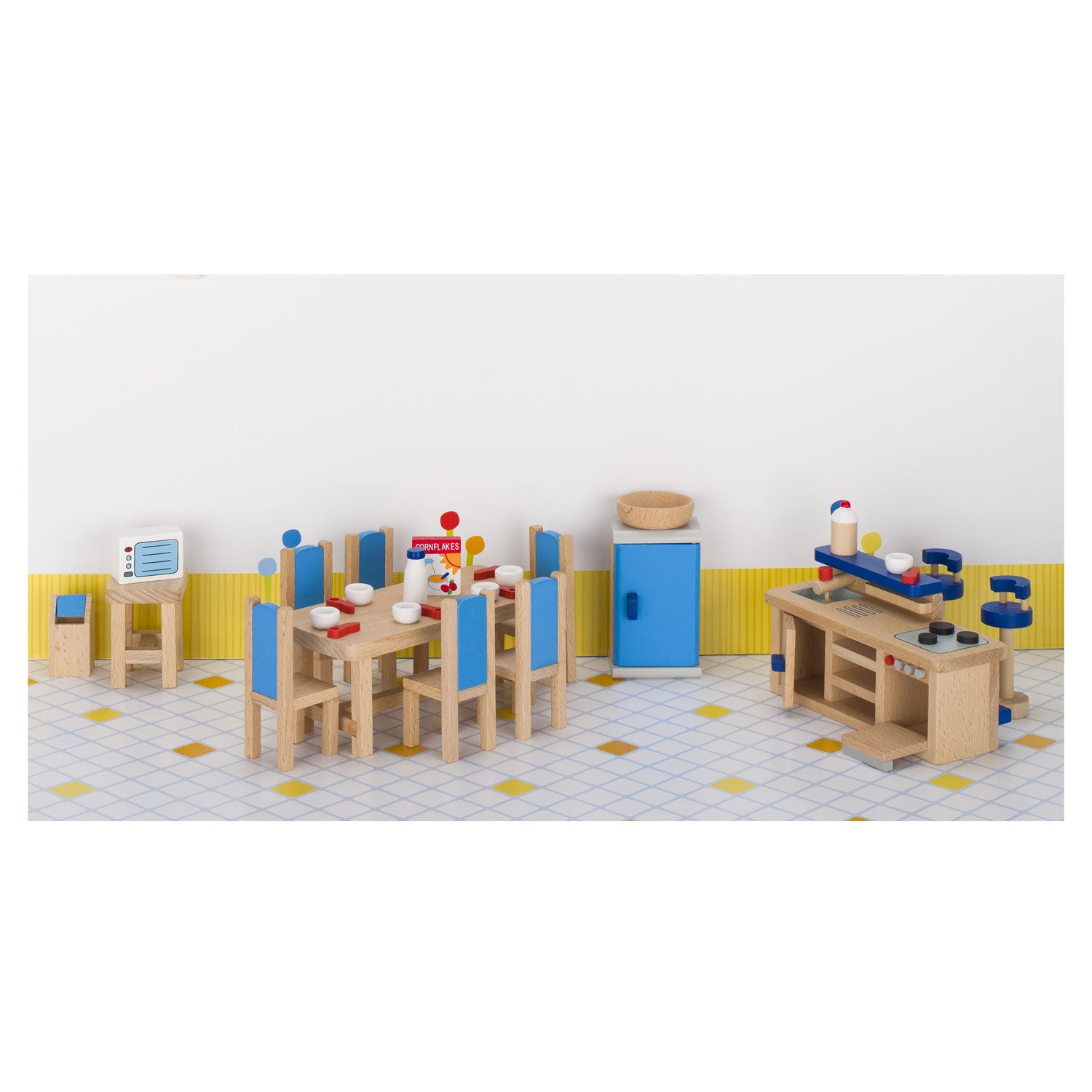 Goki poppenhuismeubeltjes: moderne keuken 30-delig (incl. toebehoren, excl.