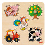 Goki houten noppenpuzzel boerderij - afbeelding 3
