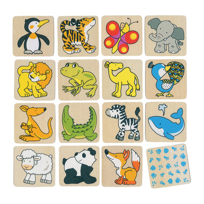Goki houten memo dieren, 32dlg.