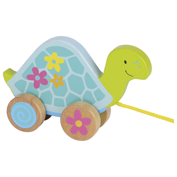 Goki susibelle houten trekdier schildpad