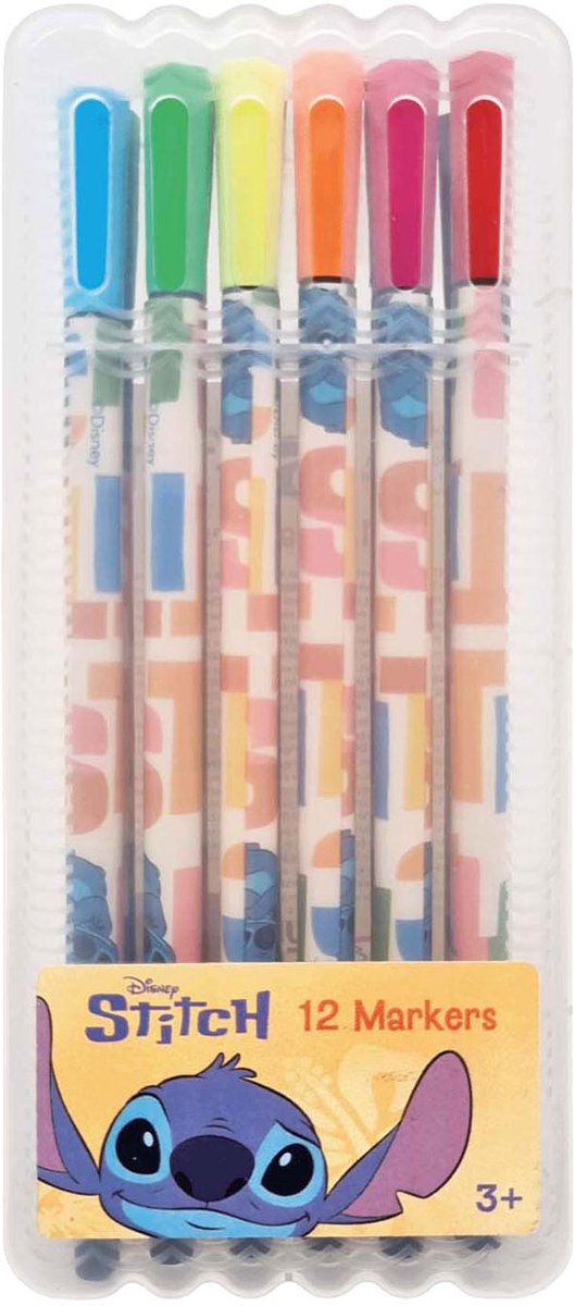 Merkloos sans marque stitch markeerstiften set - disney stiften voor kinderen - kleurrijk.