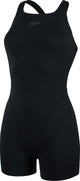Speedo endurance+ legsuit dames sportbadpak - badpak dames met pijpjes - chloorbestendig zwempak dames - kleurvast sportbadpak dames - zwart - 46