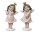 Decoris beeld engel van polyresin roze 5,5x3x10,5cm