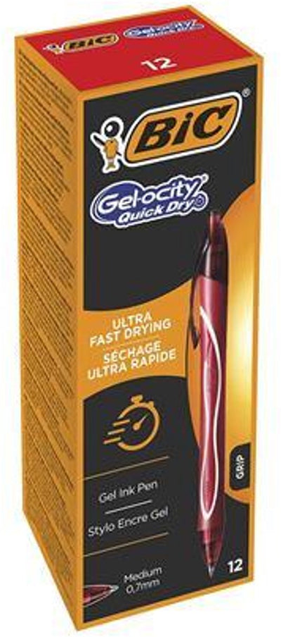 Bic boligrafo de tinta líquida gel-ocity quick dry rood 0,3 mm (12 stuks)
