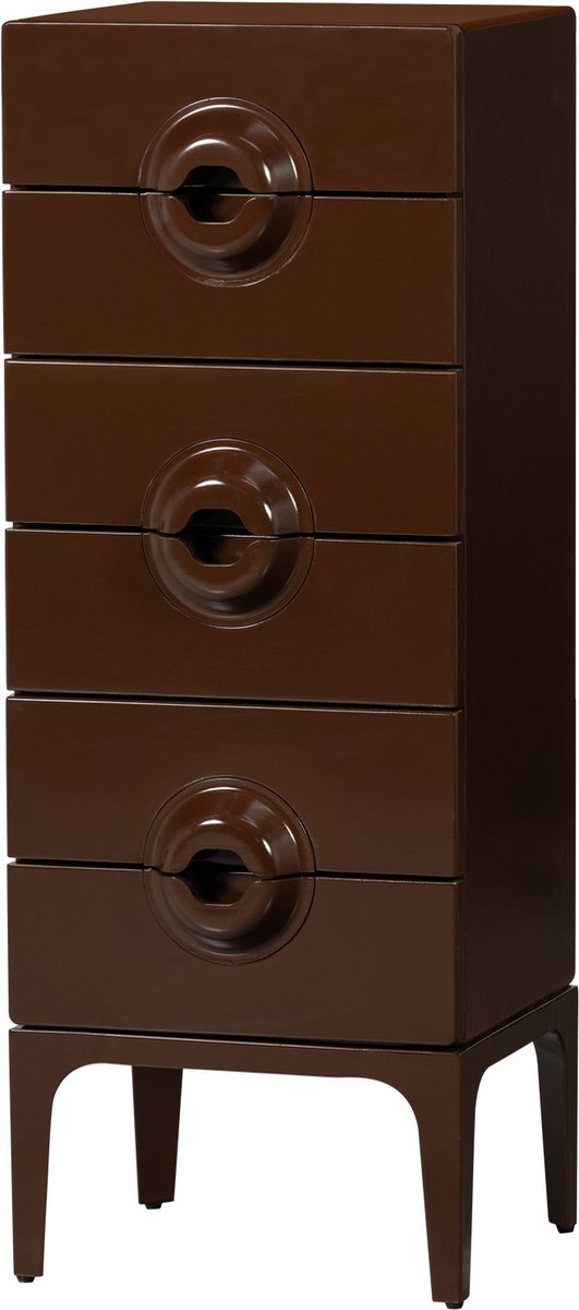 Woood merge ladekast 6 lades - hout - bruin rood - 120x44x45 cm