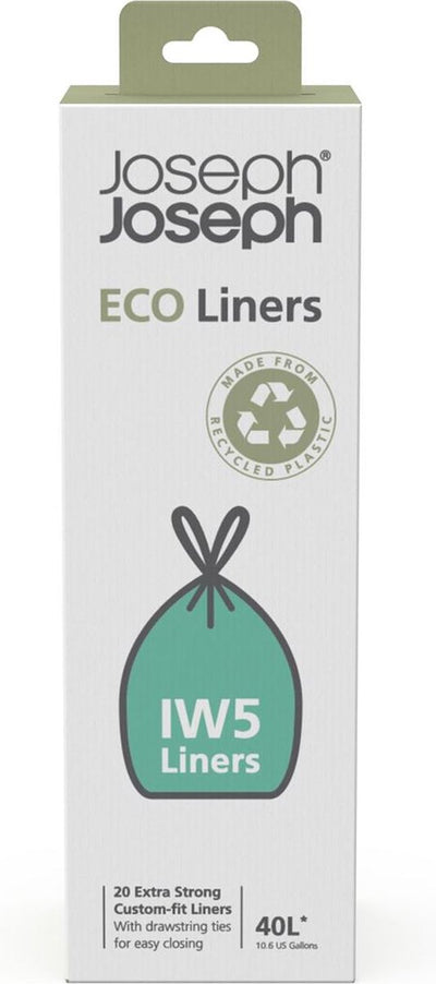 Joseph joseph eco liners afvalzakken grijs - iw5 - 40 l - 20 stuks