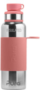 Pura thermos sportfles 650 ml - thermoskan - thermosbeker - plasticvrij - met dubbele wand - inclusief sportdop en sportsleeve - top is verwisselbaar - rose