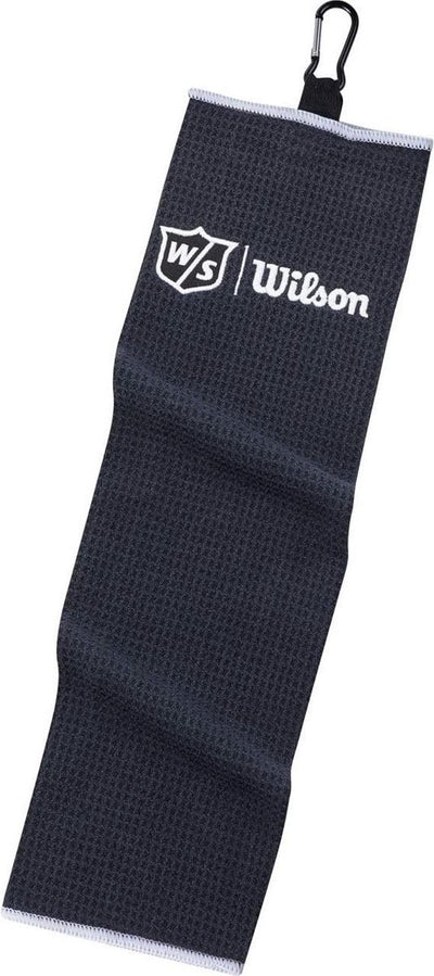 Wilson staff tri-fold golfhanddoek - zwart