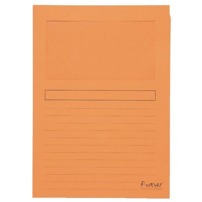 Exacompta l-hoesjes 50104e papier 31x22cm oranje venster beschrijfbaar