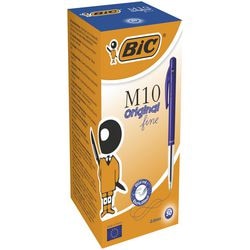 Balpen m10 bic 0,4mm blauw 50 stuk
