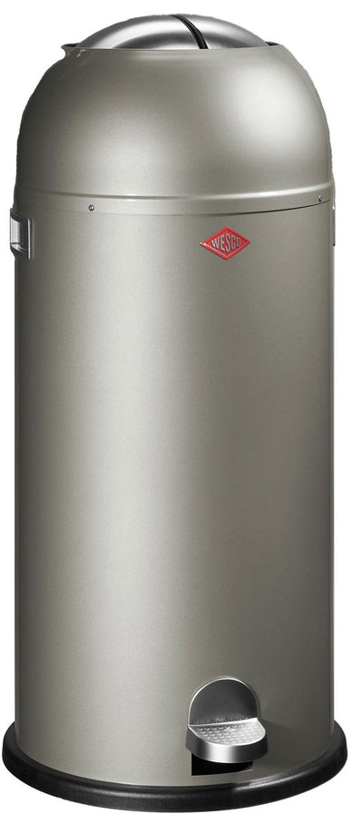 Wesco kickmaster maxi prullenbak | pedaalemmer | 40 liter | metaal - nieuwzilver | vuilnisbak - made in germany