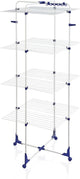 Leifheit droogtoren classic 450 - 45 m drooglente - met wieltjes - incl. houders voor kledinghangers