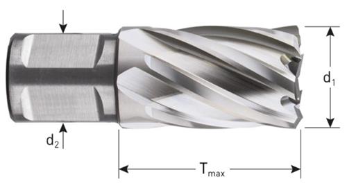 Rotec kernboor hss silver-line 12.0mm sl30 weldon