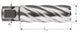 Rotec kernboor hss-xe silver-line 25.0mm sl55