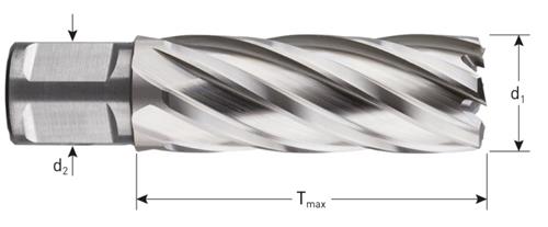 Rotec kernboor hss silver-line 30.0mm sl50 weldon