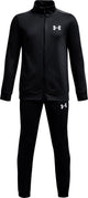 Under armour ua rival knit track suit-blk jongens trainingspak - zwart - wit