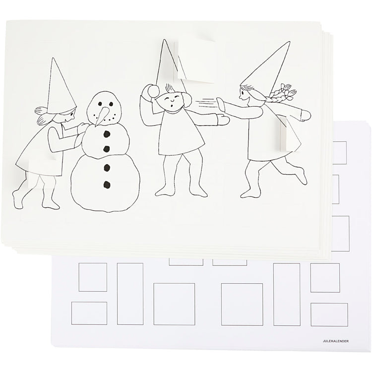 Https: www.cchobby.nl adventskalender-met-elfen-die-een-sneeuwbalgevecht-voeren-a3-afm-30x42-cm-wit-30-stuk-1-doos