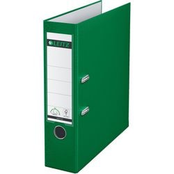 Ordner leitz 1010 plastic breedte 8cm groen insteeketiket grijpgat