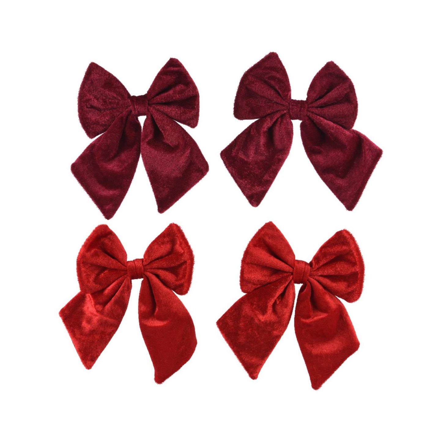 Decoris strik rood bordeaux set van 2 14x17cm