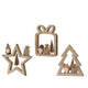 Decoris kerstdecoratie hout met gnoom 2x14,5x16,5cm 3 assorti cadeau ster boom