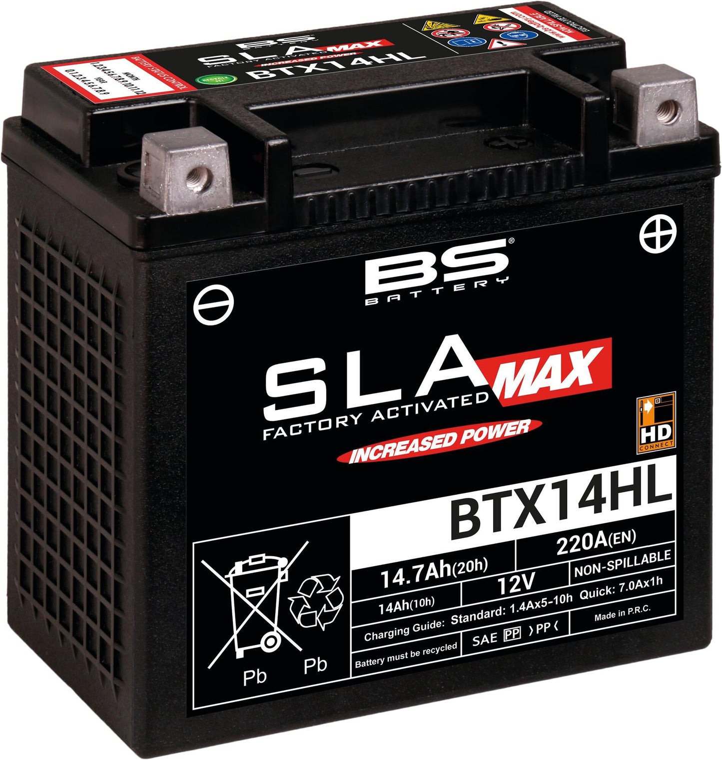 Bs-battery batterij btx14hl battery btx14hl bs sla-max hd