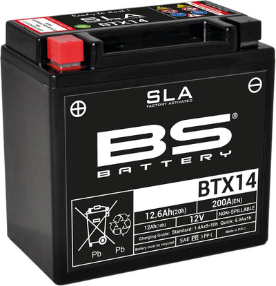 Bs-battery batterie btx14 btx14-bs battery btx14 bs sla