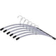 Kleerhangers pmcinmet alba metaal en plastic 46x17cm zilver 6 stuks