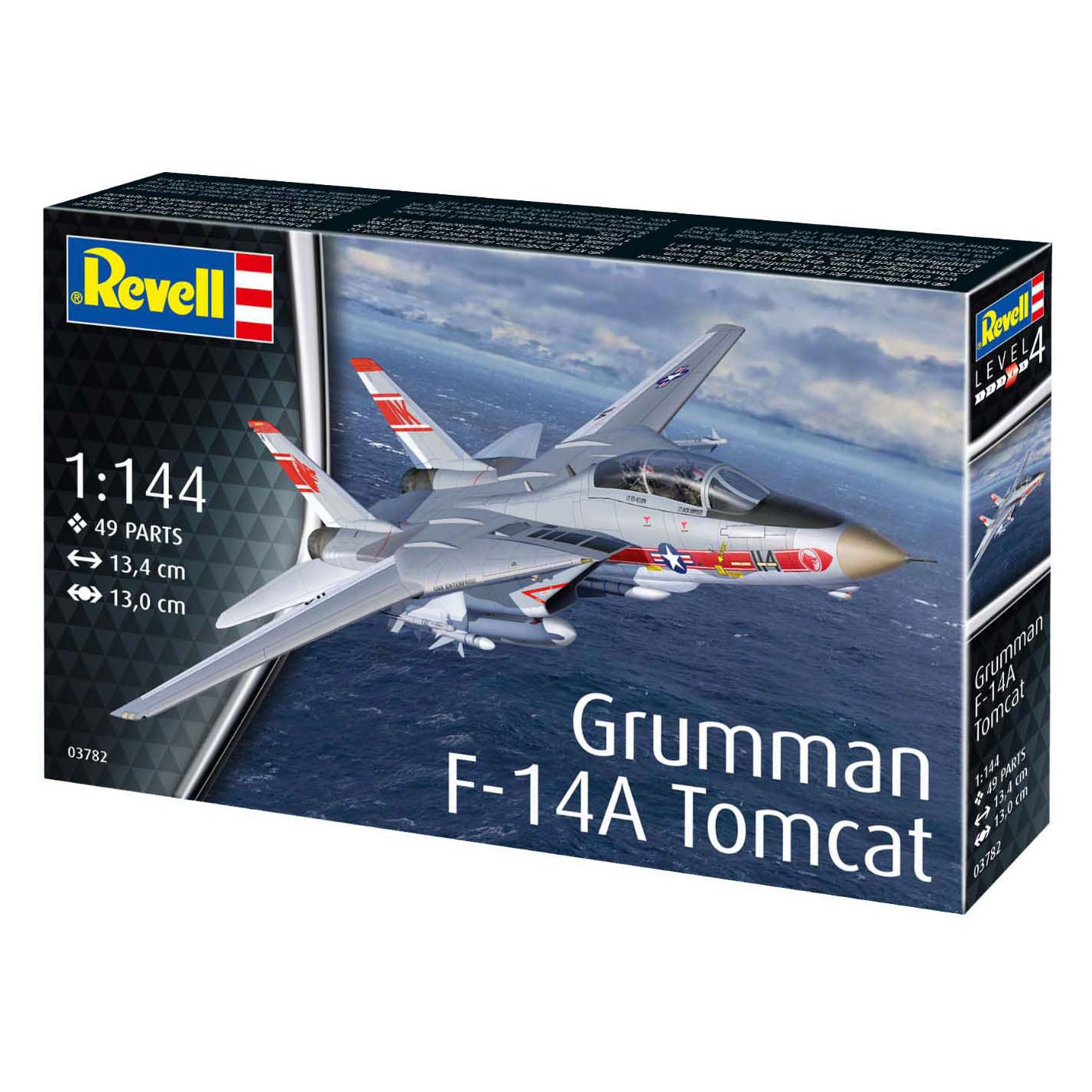 Revell modelbouwpakket vliegtuigen - 03782 grumman f-14a tomcat - straaljager plastic - 1:144 - modelbouw