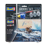 Revell modelbouwpakket - german submarine type vii c 41 1:350 - 35dlg. - incl. basiskleuren verf - afbeelding 2