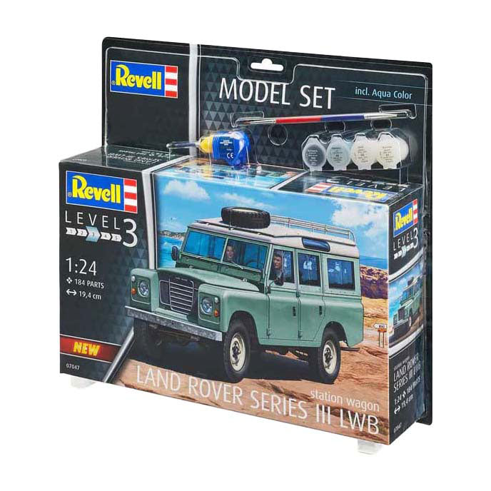 Revell modelbouwpakket auto - 67047 land rover series iii lwb station wagon - britse klassieke auto - model set plastic - 1:24 - modelbouw