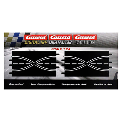 Carrera s-vormig rijstrookwissel baanonderdeel 1:24