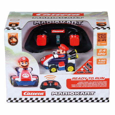 Carrera rc voertuig auto - rc auto mini - mario kart™ - mario - 6,2cm lang - 2,4ghz rc model kant en klaar - bestuurbare auto