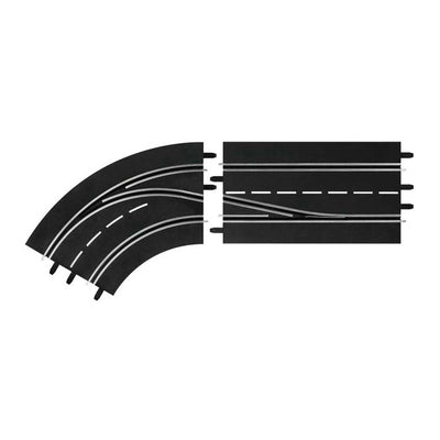 Carrera racebaanonderdeel rijbaanwisselcurve links 1:24