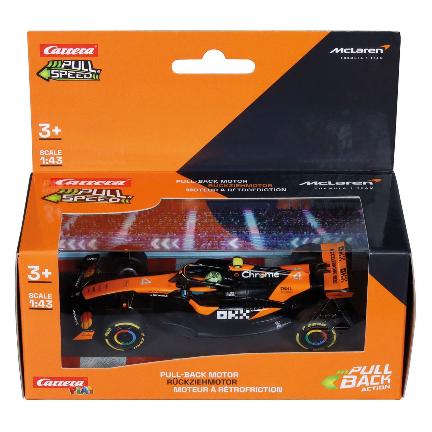 Carrera pull speed auto's mclaren mcl39 l. norris, no.4 - 1:43