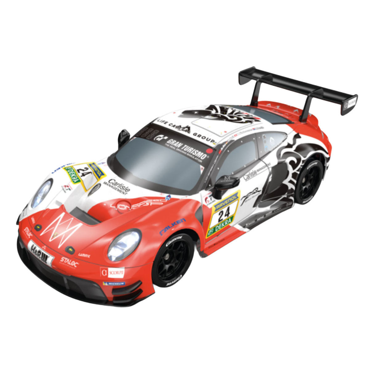 Carrera rc 2,4ghz porsche 911 gt3 r lionspeed gp, no.24 - 1:16