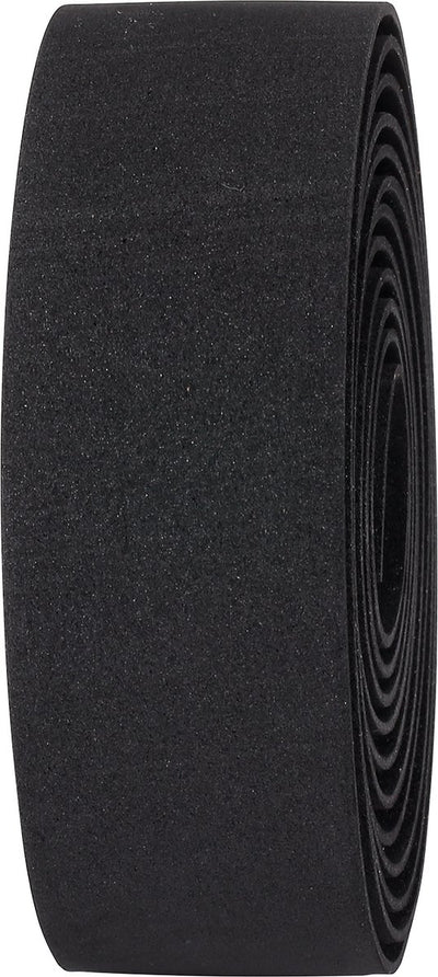 Bbb cycling stuurlint racefiets - zelfklevend stuurtape met stretch materiaal - antislip - lengte: 200cm - dikte: 2mm - inclusief stuurdoppen - zwart eco - raceribbon bht-01eco