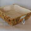 Baskin mand hyacint met stof bekleed 25x25x8cm