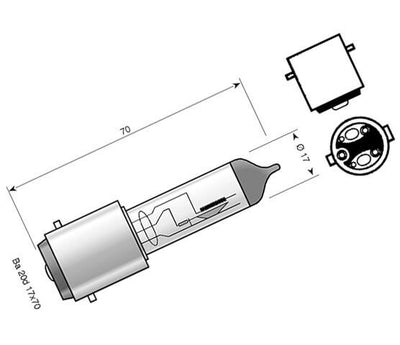 Spahn koplamp gloeilamp light bulb 12v 35 35w halog. ba20d