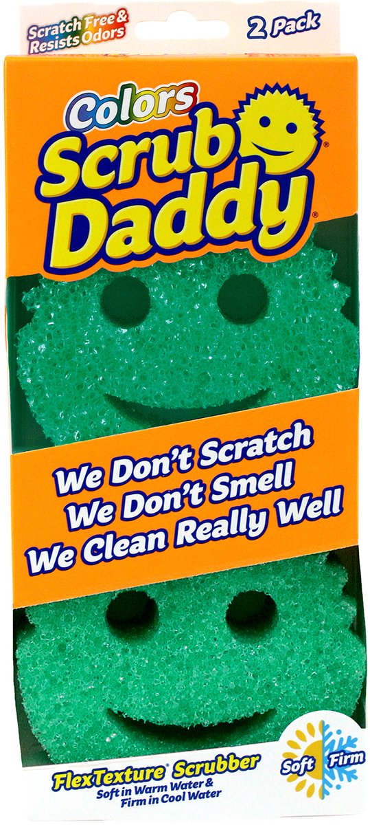 Scrub daddy schoonmaakspons – groen – 2 stuks