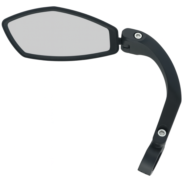 Edge spiegel e-bike links 360 graden verstelbaar 21-26 mm - zwart