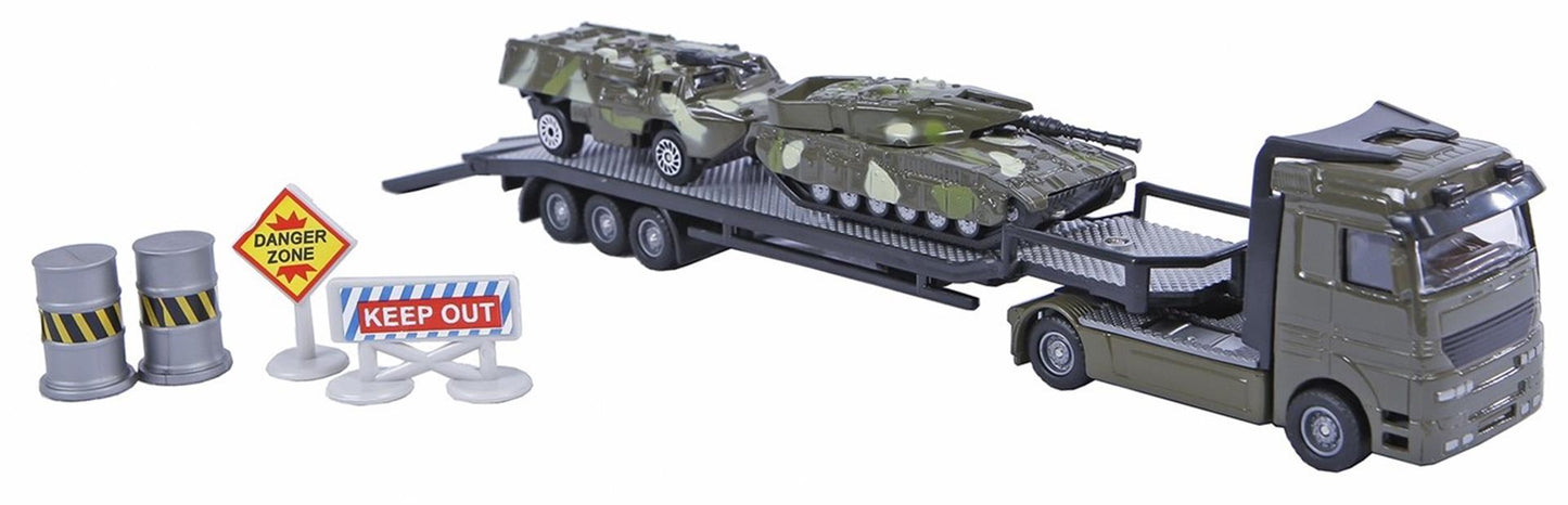 2-Play Die-cast Vrachtwagen Transporter met Tanks, 24cm