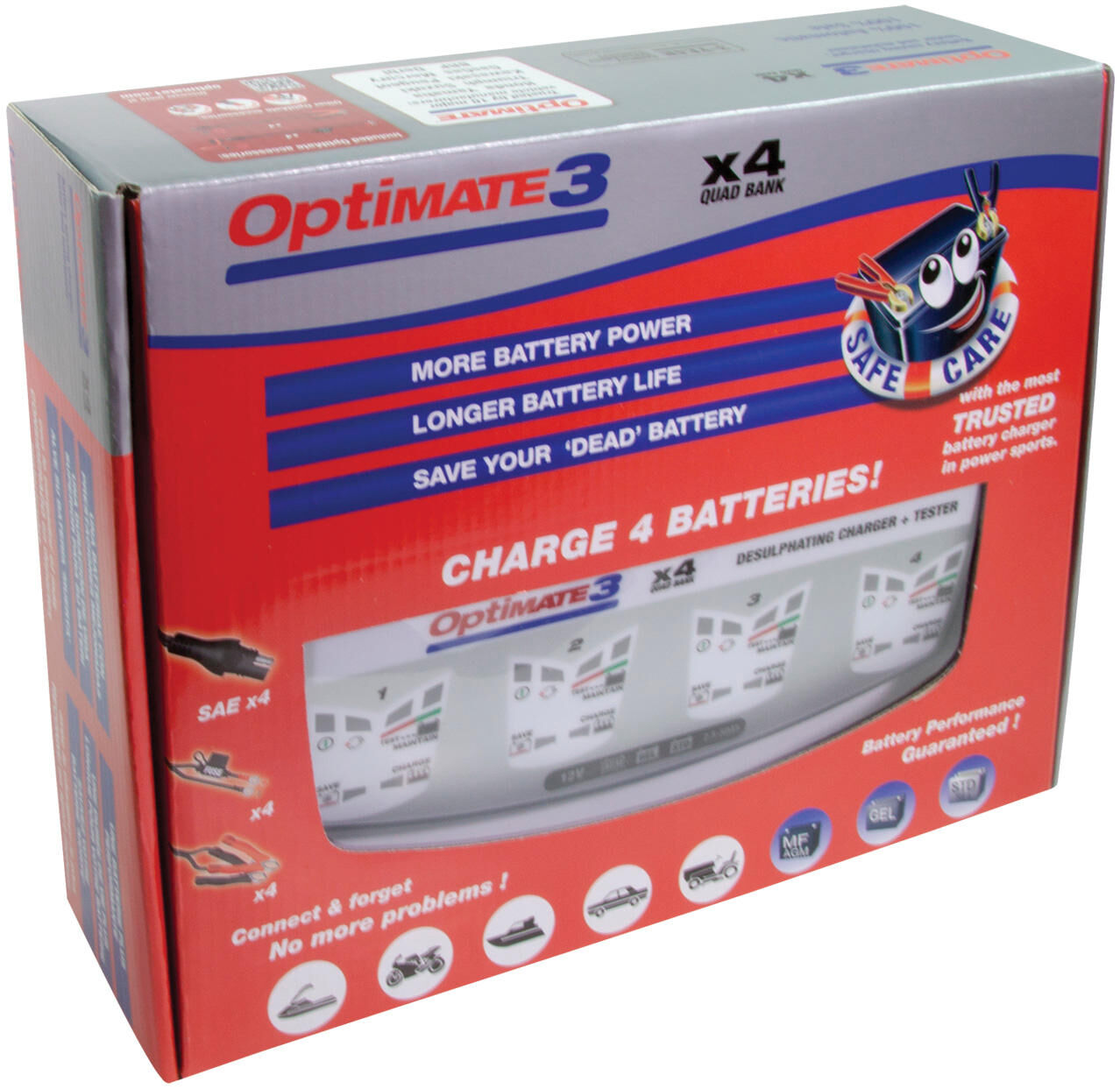 Tecmate acculader optimate3 optimate 3 charger 4er bank