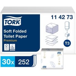 Toiletpapier tork soft premium gevouwen pak 30 stuks