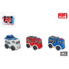 Mini club rescue voertuig free wheel 8cm 3 assorti