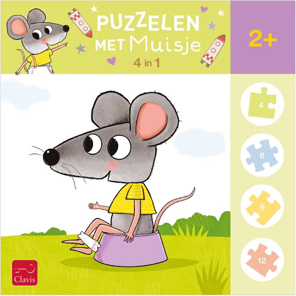 Puzzelen met muisje. 2+