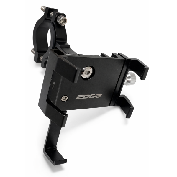 Edge telefoonhouder g21 - aluminium - 360° draaibaar - universele stuurmontage - extra stevig - zwart