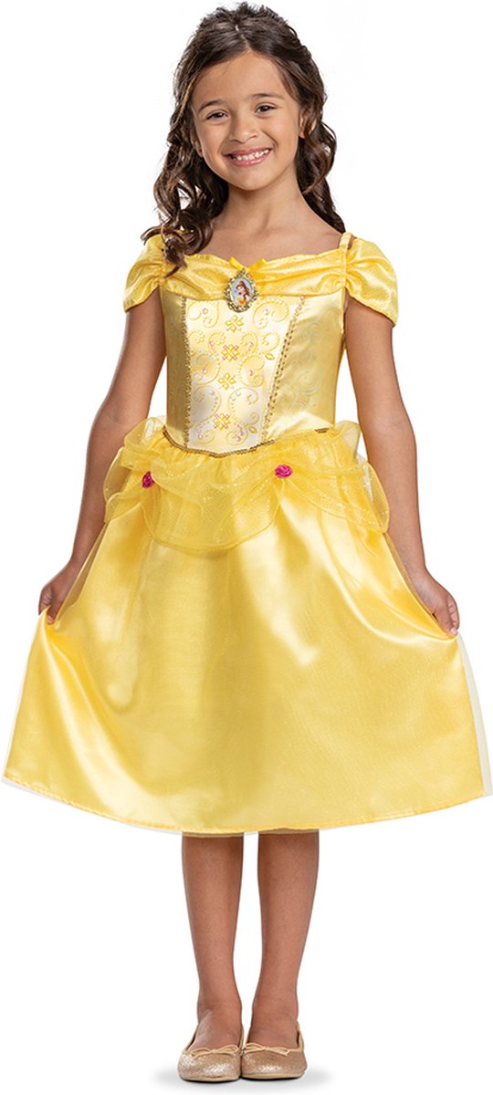Disguise disney prinses - beauty the beast, belle jurk classic, maat xs (3t-4t jaar), meisjes