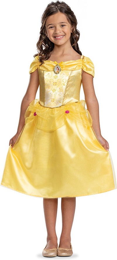 Disguise disney prinses - beauty the beast, belle jurk classic, maat s (5 - 6 jaar), meisjes