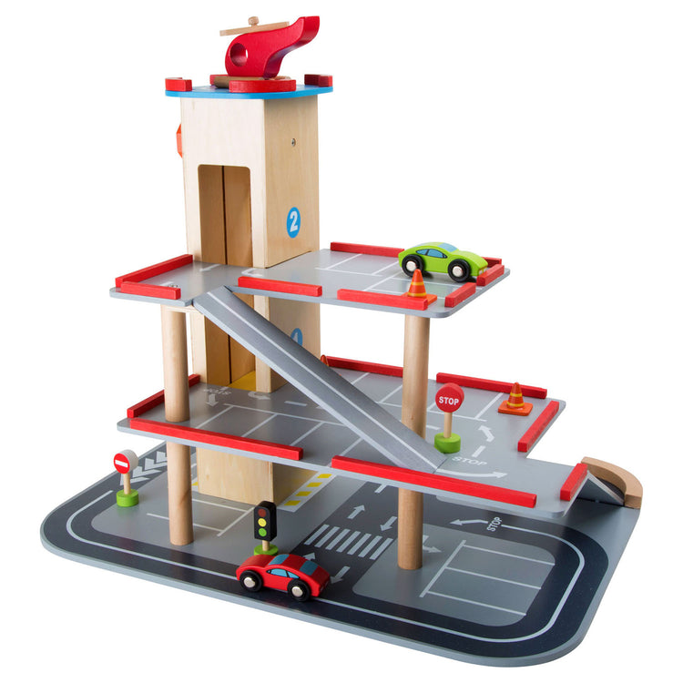 Small foot - houten parkeergarage met accessoires
